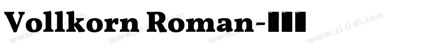 Vollkorn Roman字体转换